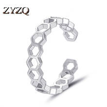 ZYZQ Япония и Южная Корея дизайн чувство сота кольцо Простой полый шестиугольник кольцо открытие регулируемое кольцо 2024 - купить недорого