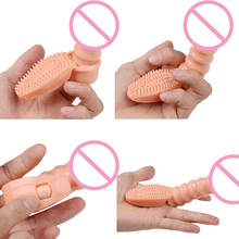 Flexible TPE Silicone sex tools Finger Vibrators Clitoris Stimulation Vibrating Brush G Spot Massage Vibrator Adult SM Product 2024 - buy cheap