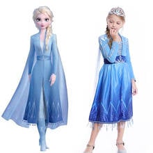 Inverno disfarce elsa deluxe neve rainha vestido traje para crianças 2024 - compre barato