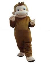 Curioso george macaco mascote trajes dos desenhos animados fantasia vestido para adulto animal marrom festa de halloween mascote 2024 - compre barato