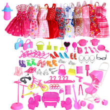 Conjunto de accesorios para muñecas, Set de perchas para juguetes, sofá, zapatos, estante para muñecas, conjunto de 60 artículos, 10 unidades 2024 - compra barato