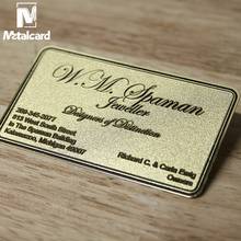 High-grade stainless steel brushed business card hollow metal card electroplated gold card custom 2024 - buy cheap