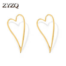 ZYZQ Romantic Love Heart Shaped Stud Earrings For Women Simple Daily Accessories Dating Jewelry Earrings Wholesale Lots&Bulk 2024 - buy cheap