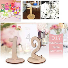 Decoração para assento digital, porta-cartão para festa de casamento e mesa com números de madeira 2024 - compre barato