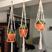 100% handmade macrame plant hanger flower/pot hanger for wall decoration countyard garden pot tray for plant 2024 - buy cheap