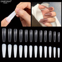 Full Cover Long Ballerina Coffin False Nail Tips Manicure Extension Fingernails Tool Natural/Clear 240/600Pcs Set 2024 - buy cheap