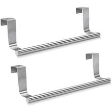 Stainless Steel Over Door Towel Rack Bar Holders for Universal Fit on Cabinet Cupboard Doors Pack of 2 2024 - buy cheap