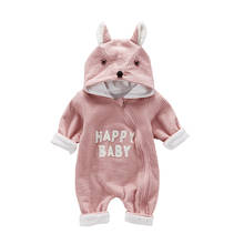 Fox Urso Rompers Recém-nascidos Body Suit Roupa Dos Miúdos da Roupa do bebê Da Menina do Menino Macacão de Bebê Romper Com Capuz de Algodão Quente Infantil Em Geral 2024 - compre barato