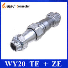 Weipu-conector hembra para Cable de sujeción en línea, Conector de Cable de sujeción macho, WY20 TE + ZE 2, 3, 4, 5, 7, 9, 12 pines TE 2024 - compra barato