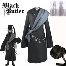 Anime Black Butler Cosplay Costumes Kuroshitsuji Undertaker Carnival Paty Performance Costumes Men Women Black Clothing Hat Wigs 2024 - buy cheap