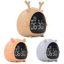 Cute Mini Small Alarm Digital Clock Alarm Clock Cartoon Mini USB Rechargeable Electronic Digital Display Alarm Clock for Kids 2024 - buy cheap