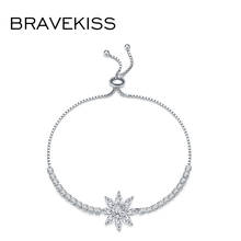 Bravekiss  Fashion Friends Cubic Zircon Star Sun Bracelets flower Tennis White Bracelets Accessory Mujer Crystal Jewelry UB0211 2024 - buy cheap