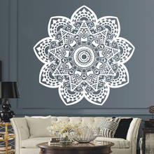 Adesivo de parede mandala flor de vinil, design exclusivo, artes de parede, adesivo boêmio, padrão boho, decalques de parede para decoração de casa 2024 - compre barato