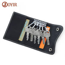JOYIR Genuine Leather Key Holder Men Keychain Covers Zipper Key Case Bag Men Key Wallet Fashion Small Coin Purse Wallet For Men 2024 - buy cheap