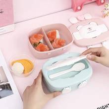 Children's Cartoon Lovely Bento Boxes Double Layer Plastic Lunch Box Food Storage Container Microwave Oven for Children School 2024 - buy cheap