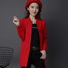 Long Shawl Cardigan Jacket Women Jumper Plus Size Knitted Sweater Coat Chaqueta Mujer Women Tops Cardigan Sweaters AQ769 2024 - buy cheap