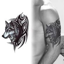 Fashion Wolf King Temporary Tattoo Sticker Sweat-proof Body Art Decal 2024 - buy cheap