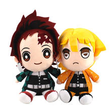 20cm Demon Slayer Plush Toy Tanjirou Kamado Zenitsu Agatsuma Soft Stuffed Dolls 2024 - buy cheap