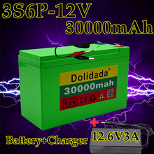 Paquete de batería de litio de 12V, 30Ah, 18650 + cargador de 12,6 V 3A, BMS de alta corriente de 30Ah integrado, utilizado para pulverizador, fuente de alimentación de 12V 2024 - compra barato