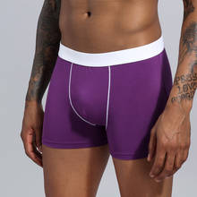 Cueca boxer masculina plus size, roupa de baixo em algodão, 1 peça 2024 - compre barato