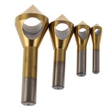 4pcs/set Titanium Countersunk Deburring Drill Bit Taper Hole Cutter High speed steel Titanium Coated Head Chamfering Tools 2024 - buy cheap