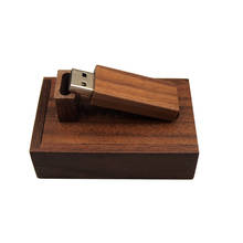 Walnut Wooden + Box USB Flash Drive 2.0 Pendrive 4GB 8GB 16GB 32GB Pen Drive Flashdrive Custom Logo Photography Gift  Wedding 2024 - buy cheap