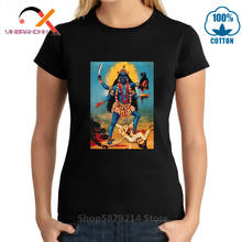 Hindu Goddess India God Kali T-shirt woman Buddhist Best Gift Ganesha Print Summer lady Black T shirt Top cotton Classic Tshirt 2024 - buy cheap