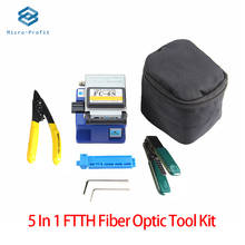 5 In 1 FTTH Fiber Optic Tool Kit Fibra Optica Herramientas FC-6S Cleaver Miller's Plier Stripper Optical Power Meter VFL 5KM 2024 - buy cheap