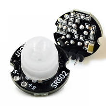 Mini sr602 módulo detector de movimento pir, módulo piroelétrico com sensor infravermelho de corpo humano com sensor de alta sensibilidade, 3.3-15v 2024 - compre barato