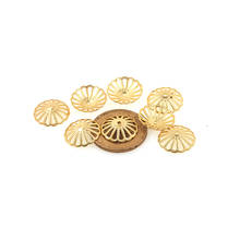 10 Uds. De cuentas de flores doradas de latón, tapas para la fabricación de joyas, accesorios de bricolaje 2024 - compra barato