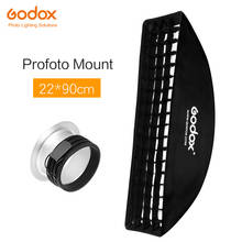 Godox softbox 22x90cm 9"x 35" Portable Rectangular Honeycomb Grid Softbox soft box with Profoto Mount for Studio Flash 2024 - buy cheap