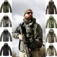 Jaqueta tad de camuflagem masculina, casaco militar para caça, acampamento, caminhada, corta-vento com capuz 2024 - compre barato