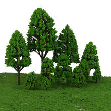 12pcs 1-6.3-inch Mixed Model Tree, HO Gauge Diorama Park Garden Miniature Landscape Wargame Scenery Supplies 2024 - buy cheap