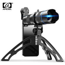 Apexel-lente telescópica hd 20x-40x, zoom, lente monocular + mini tripé para selfie, viagem, caça, caminhada, envio direto 2024 - compre barato