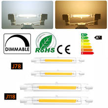 118mm J118 78mm J78 6W 12W 20W 110V 220V R7s R7S LED Glass Ceramic Tube Light Bulbs Dimmable COB Lamp  For Foodlight Lighting 2024 - buy cheap