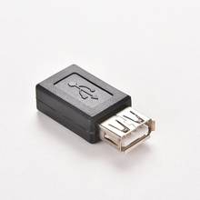 1pc usb 2.0 tipo a fêmea para b fêmea micro usb 5 pinos cabo de dados adaptador barato qualidade usb plug conector do conversor 2024 - compre barato
