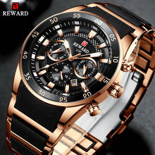 REWARD Top Brand Mens Watches Quartz Watches For Men Sports Blue Chronograph Waterproof Business Wrist Watches Relogio Masculino 2024 - compre barato