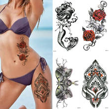 Водостойкая временная татуировка-бабочка для девочек, модная временная татуировка для женщин и девочек, лиса, наклейка, боди-арт, искусственная татуировка на руку, ногу 2024 - купить недорого
