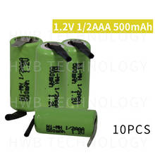 10 Pieces/lot KX Original New 1.2V 1/2AAA 400mAh Ni-Mh 1/2 AAA Ni-Mh Rechargeable Battery With Pins Free Shipping 2024 - buy cheap