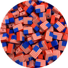 30pcs/Lot 10mm Spacer Beads Clay Beads American Flag Clay Beads For Jewelry Making DIY Handmade Jewelry Crafts 2024 - buy cheap