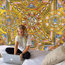 Tapiz de Mandala brujería para decoración del hogar, manta acolchada Hippie Bohemia para sofá, esterilla de yoga, tapiz de pared 2024 - compra barato