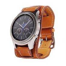 22mm Leather Strap for Samsung Galaxy Watch 42mm 46mm Replacement for Gear S3 Frontier/Classic Bracelet Wristband Smart Watch 2024 - buy cheap