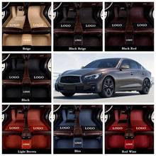 Car Floor Mat Auto Foot Mats for INFINITI M35 G37 G25 Q60 Q70L Q50 Q50L Waterproof Leather Waterproof Carpet Cove Dust-proof 2024 - buy cheap