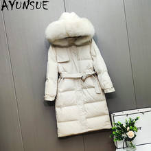 AYUNSUE Women's Winter Down Jacket Real Fox Fur Collar Long Woman Coat Female Korean Puffer Jacket Women Abrigos Mujer XSW-5-30 2024 - buy cheap