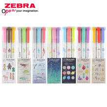 Японский яркий светильник ZEBRA WKT7, набор из 3 цветов, светильник с ограниченным цветом, маркер с двумя головками для заметок 2024 - купить недорого