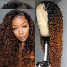 1B30 Ombre Curly Lace Front Human Hair Wigs with Baby Hair Ombre Blonde 13x6 Curly Lace Front Wig Bleached Knots for Black Women 2024 - buy cheap