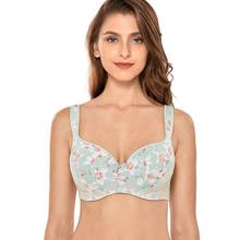 Women's Smooth Full Figure Lightly Lined Underwire Push Up Lace Balconette Bra 2024 - buy cheap