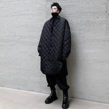 Men Padded Cotton Shirt Style Jacket Overcoat Male Japan Vintage Streetwear Punk Gothic Thin Parkas Coat Outerwear 2024 - buy cheap