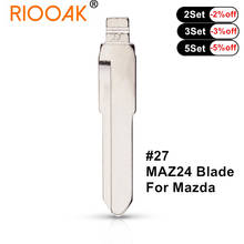 10pcs/lot KEYDIY KD VVDI Universal Remotes Key Flip Blade #27 MAZ24 Uncut Blade for Mazda 2024 - buy cheap