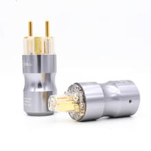 1Pair Gold Plated Schuko AC Power Plug DIY Mains Power cable EU Power Connector 2024 - buy cheap